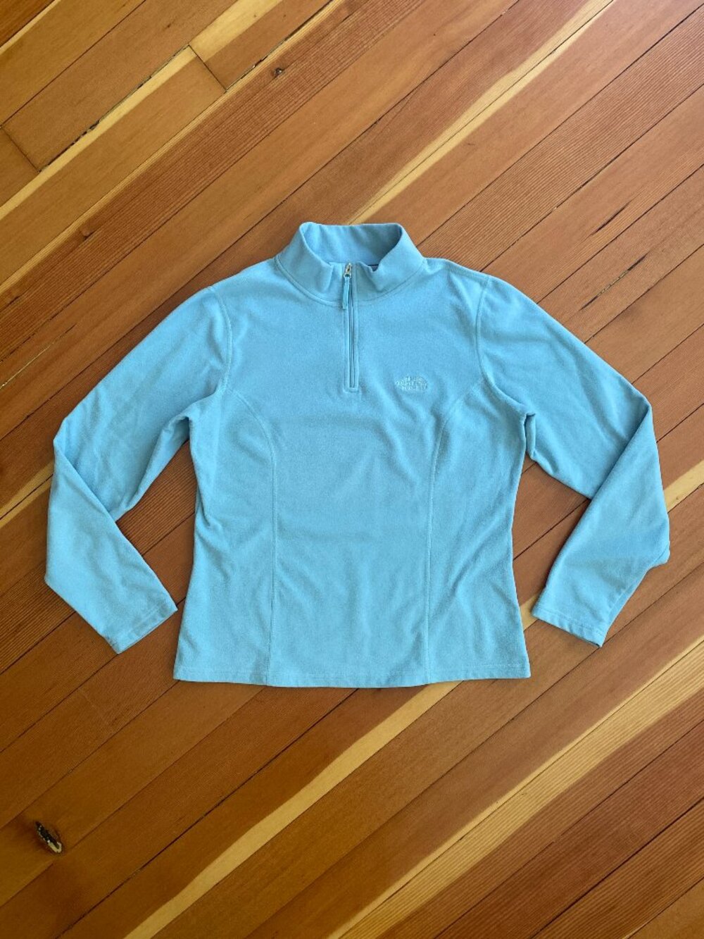 The North Face 1/4 Zip Fleece - Light Blue - Size Medium